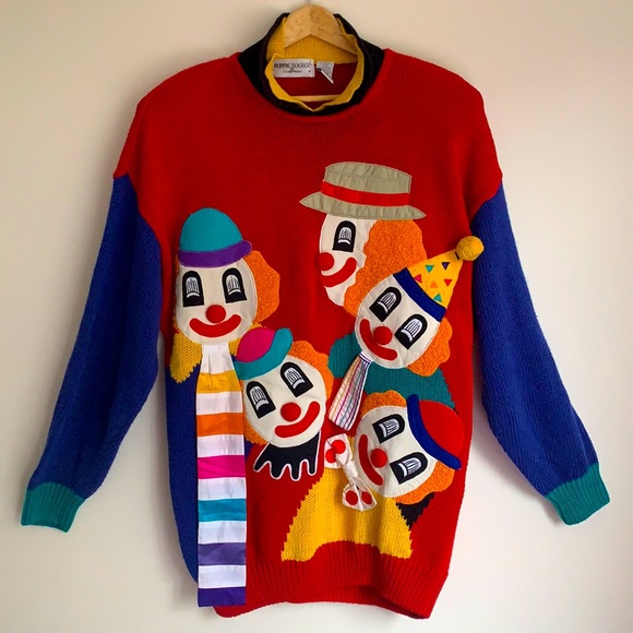 VINTAGE | Bonnie Boerer & Company clown sweater - Picture 3 of 15